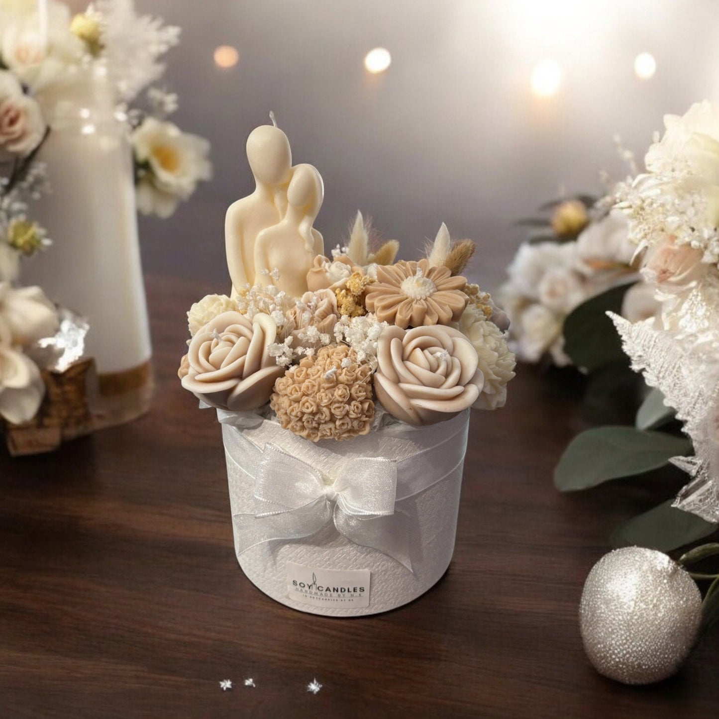 Sójový kvetinový box Wedding